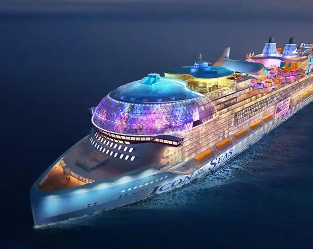 В 5 раз крупнее чем «Титаник». Судно для круизов Icon Of The Seas отправилось в море с первыми пассажирами